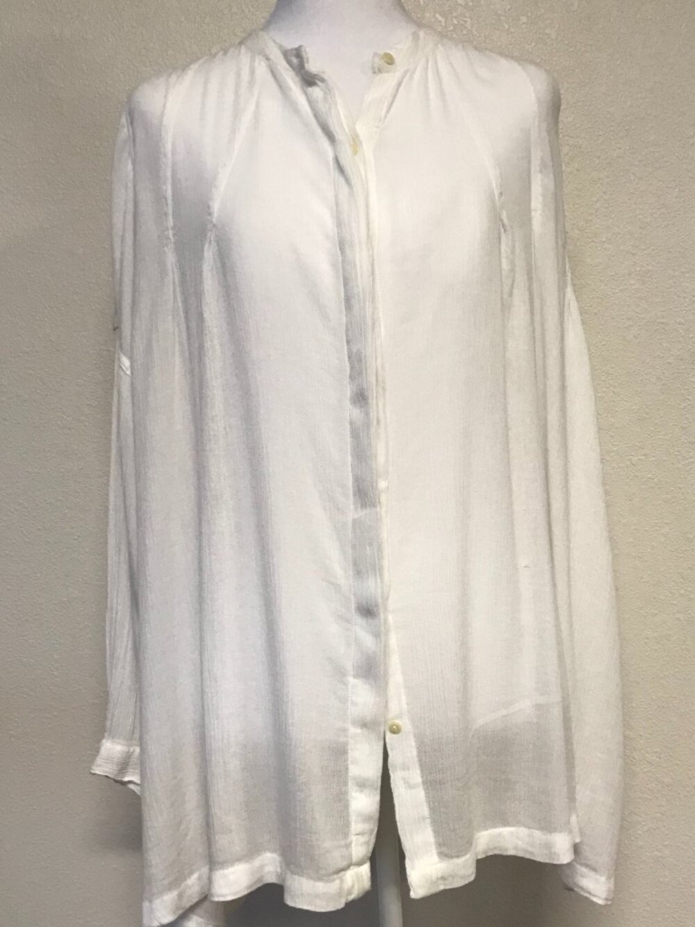 Denim & Supply Ralph Lauren White Oversized Button Down Shirt S/P Boho Beach
